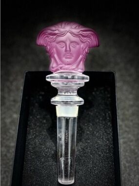 Vintage Collectors Versace Rosenthal Medusa Head
Crystal Bottle Stopper. Ameth.
